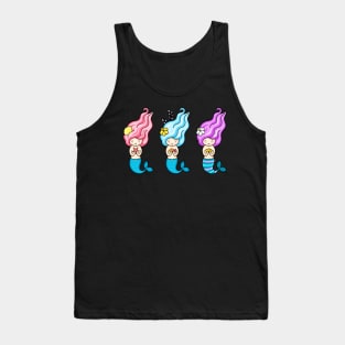 Cute Happy Mermaid Lover - Girly Cute Funny Design Tank Top